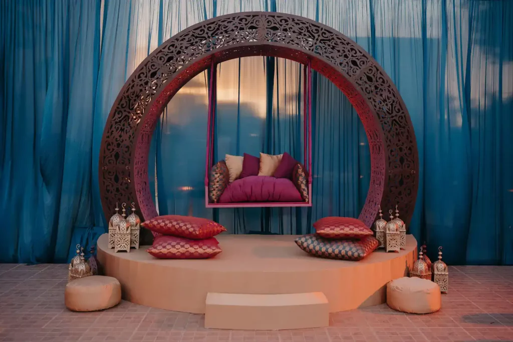 bride groom background decor wedding marrakech