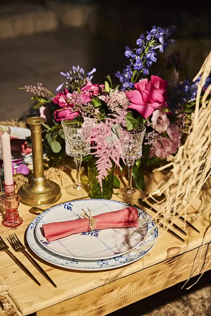 décoration de table fleurie par maev marrakech