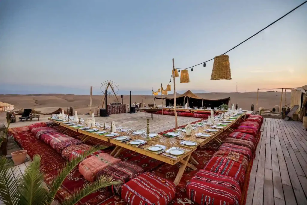 desert wedding evening traditional bivouac decoration marrakech